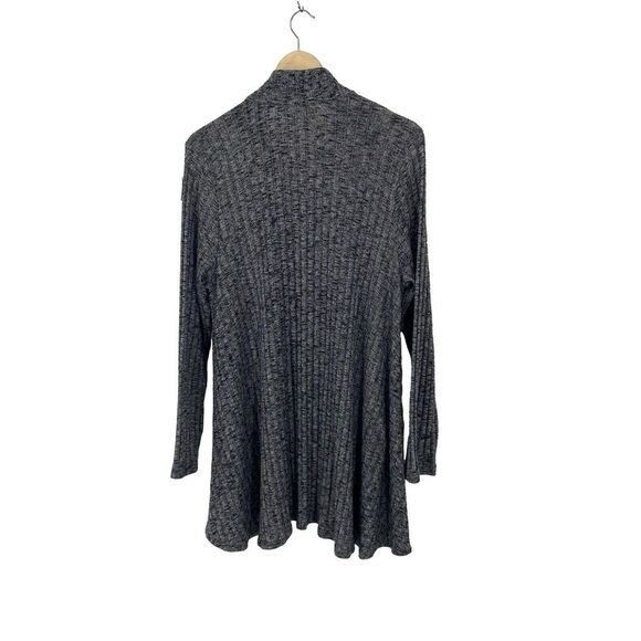 Comfy USA Marled Swing Full Zip Top Jacket Ribbed Texture Wired Collar XL - Picture 2 of 4